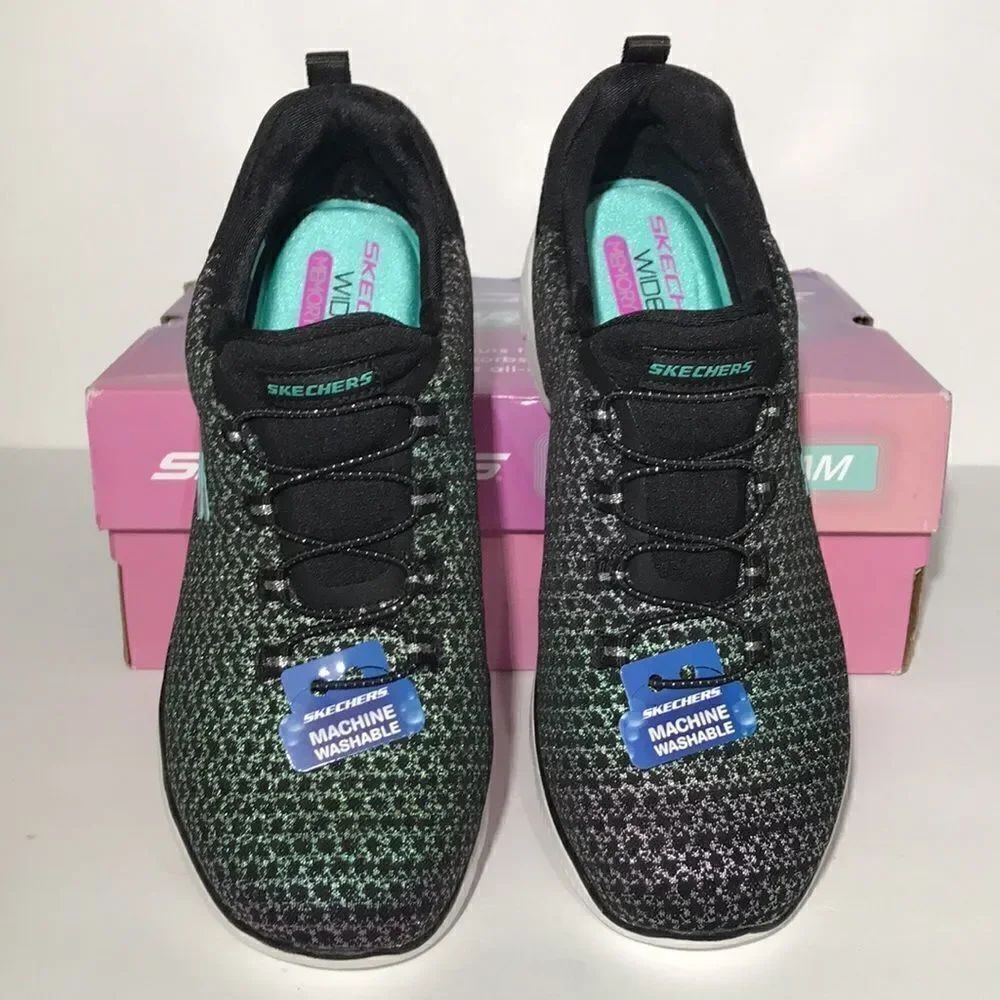 Skechers Summits Glowing Iris Washable Mesh Bungee Sneakers - Picture 6 of 8